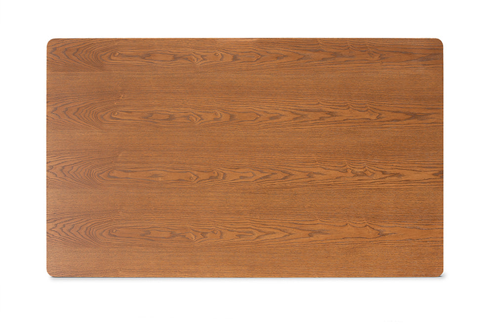 Baxton Studio - Stewart Dining Bench - BBT8062-Grey Velvet/Walnut-5PC Dining Nook Set view 8