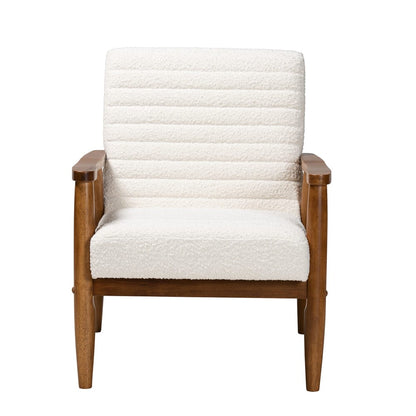 Baxton Studio - Stratton Chair in Cream/Walnut Brown - BBT8013.16-Maya-Cream/Walnut-CC view 2