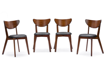 Baxton Studio - Sumner Dining Set in Brown/Black - RT331-TBL-CHR view 2