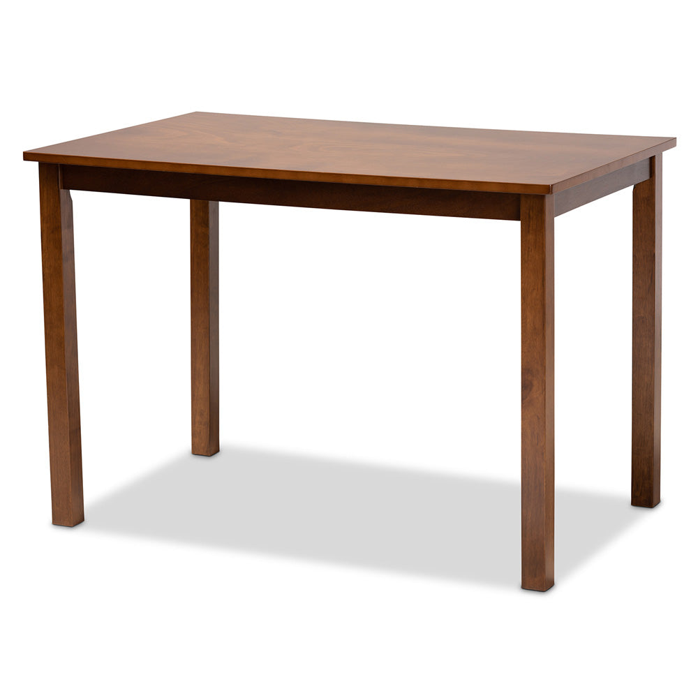Baxton Studio - Suvi Dining Set in Grey/Walnut Brown - Suvi-Grey/Walnut-5PC Dining Set view 3