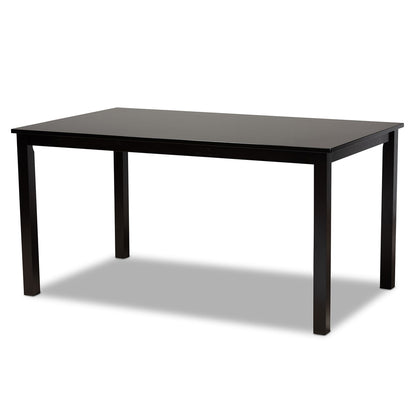 Baxton Studio - Suvi Dining Set in Sand/Dark Brown - Suvi-Sand/Dark Brown-7PC Dining Set view 3