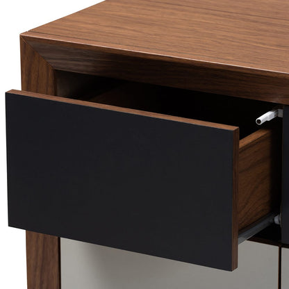 Baxton Studio - Svante Chest in Walnut/White/Gray - WI1704-Walnut/White/Grey-6DW-Chest view 5