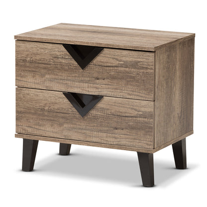 Baxton Studio - Swanson Nightstand in Light Brown - W-602A view 1