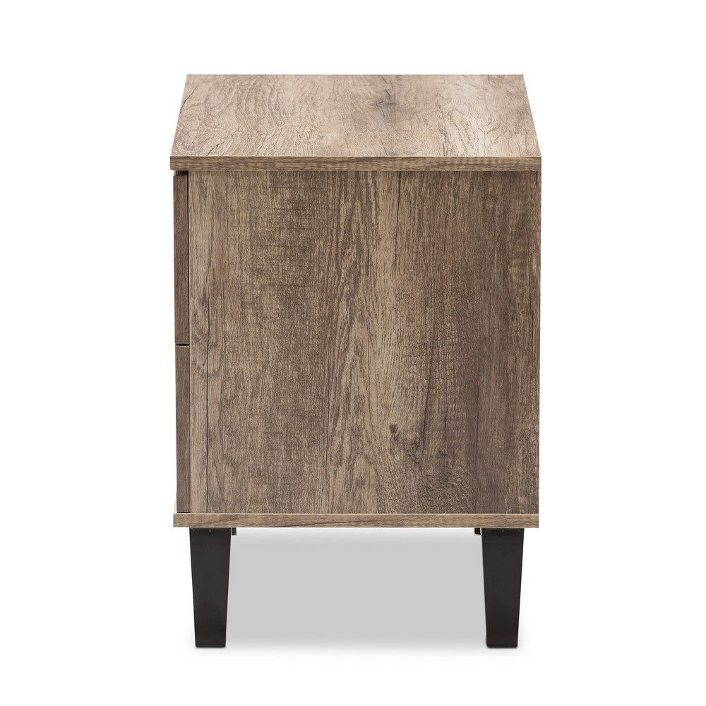 Baxton Studio - Swanson Nightstand in Light Brown - W-602A view 4