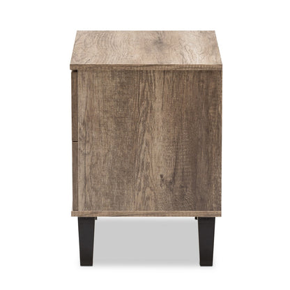 Baxton Studio - Swanson Nightstand in Light Brown - W-602A view 4