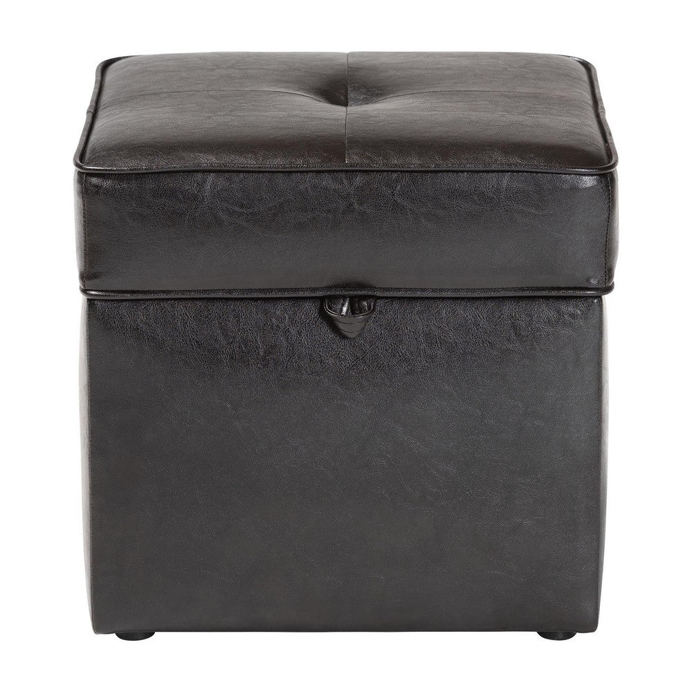 Baxton Studio - Sydney Ottoman in Dark Brown - XB-01-dark brown view 3
