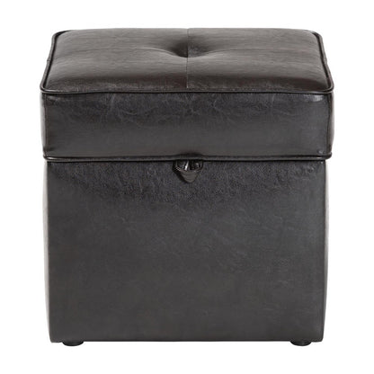 Baxton Studio - Sydney Ottoman in Dark Brown - XB-01-dark brown view 3
