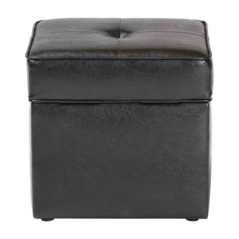 Baxton Studio - Sydney Ottoman in Dark Brown - XB-01-dark brown view 4