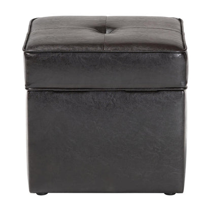 Baxton Studio - Sydney Ottoman in Dark Brown - XB-01-dark brown view 4