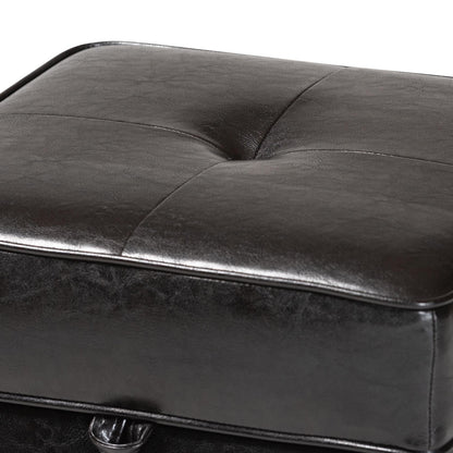 Baxton Studio - Sydney Ottoman in Dark Brown - XB-01-dark brown view 5