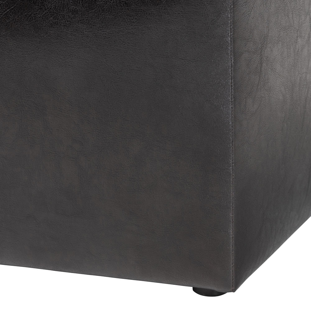 Baxton Studio - Sydney Ottoman in Dark Brown - XB-01-dark brown view 6