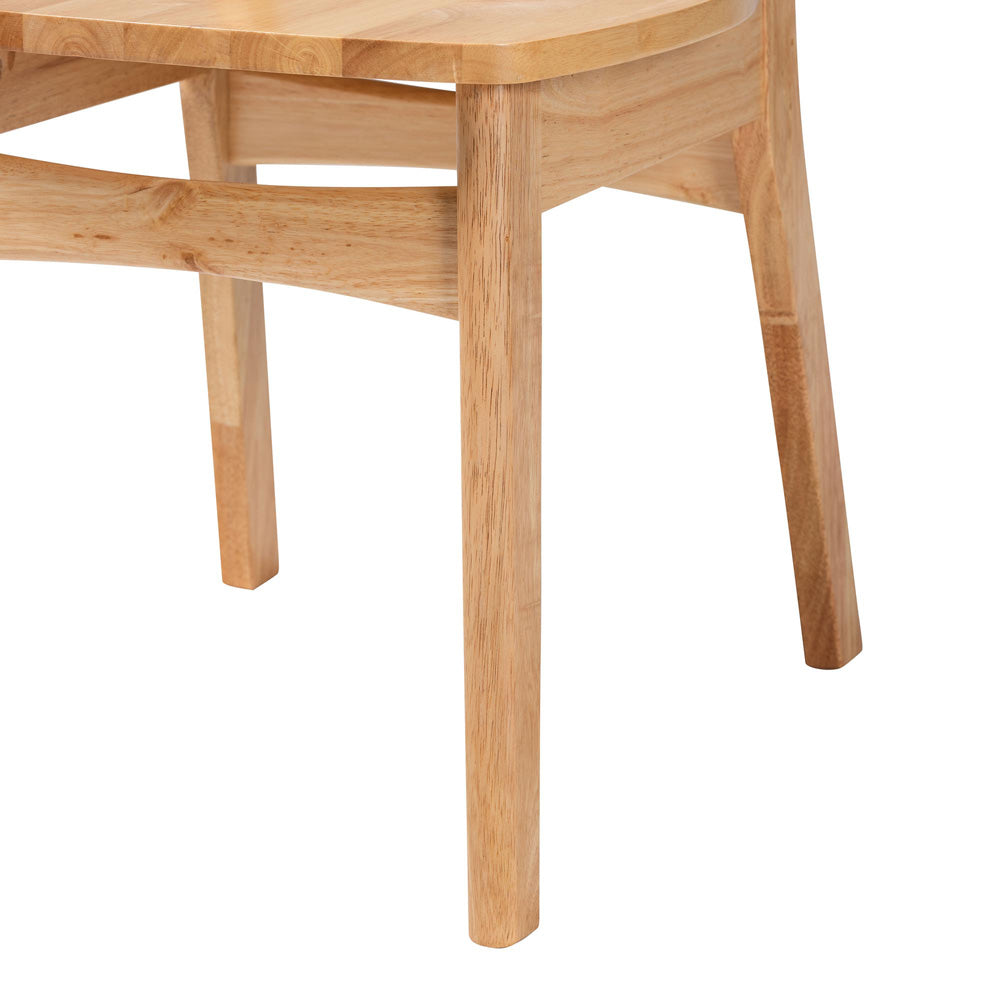 Baxton Studio - Tadeo Set of 2 Dining Chairs in Oak Brown/Light Brown - RH257C-Natural Rattan/Natural Flat Seat-DC-2PK view 5