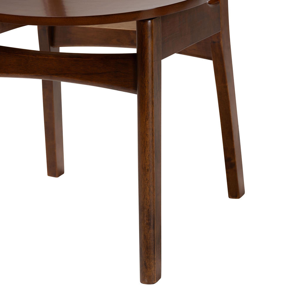 Baxton Studio - Tafari Set of 2 Dining Chairs in Walnut Brown/Light Brown - RH254C-Walnut Rattan/Walnut Bent Seat-DC-2PK view 5