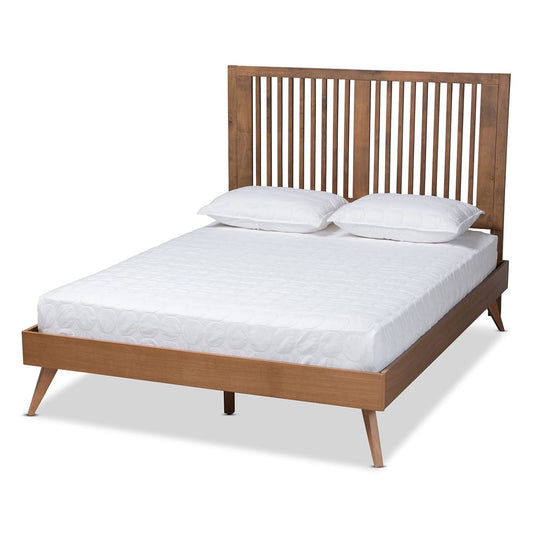 Baxton Studio - Takeo King Size Bed in Ash Walnut - Takeo-Ash Walnut-King view 1