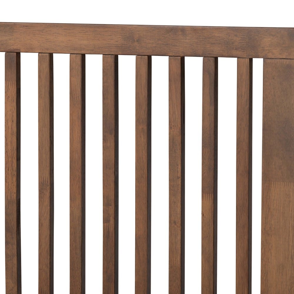 Baxton Studio - Takeo King Size Bed in Ash Walnut - Takeo-Ash Walnut-King view 4