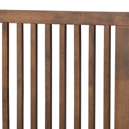 Baxton Studio - Takeo King Size Bed in Ash Walnut - Takeo-Ash Walnut-King view 4