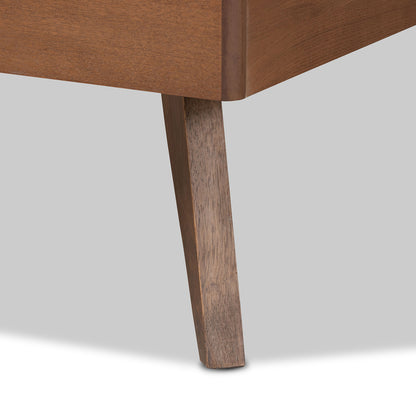 Baxton Studio - Takeo Twin Size Bed in Ash Walnut - Takeo-Ash Walnut-Twin view 5