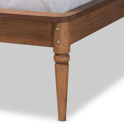 Baxton Studio - Tallis Queen Size Bed Frame in Walnut Brown - MG006-1-Walnut-Queen-Frame view 4