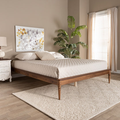 Baxton Studio - Tallis Queen Size Bed Frame in Walnut Brown - MG006-1-Walnut-Queen-Frame view 6