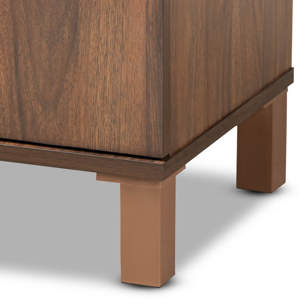 Baxton Studio - Talon Shoe Cabinet in Walnut Brown/Dark Grey - SESC70210WI-Columbia/Dark Grey-Shoe Cabinet view 6