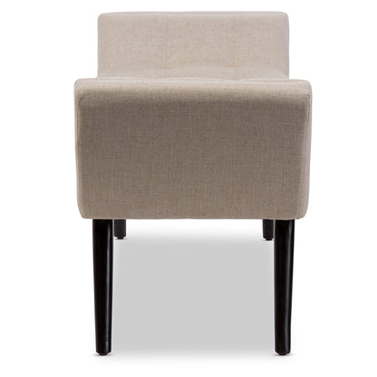 Baxton Studio - Tamblin Bench in Dark Beige - WS-B1215-Dark Beige view 3