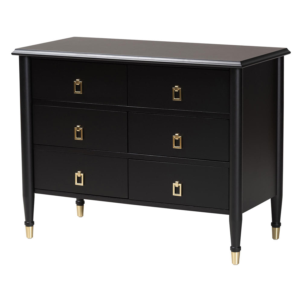 Baxton Studio - Tamra Chest in Black - SW8000-90CH6D-Black-Chest view 1