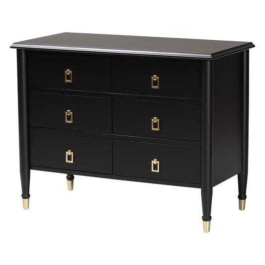 Baxton Studio - Tamra Chest in Black - SW8000-90CH6D-Black-Chest view 1