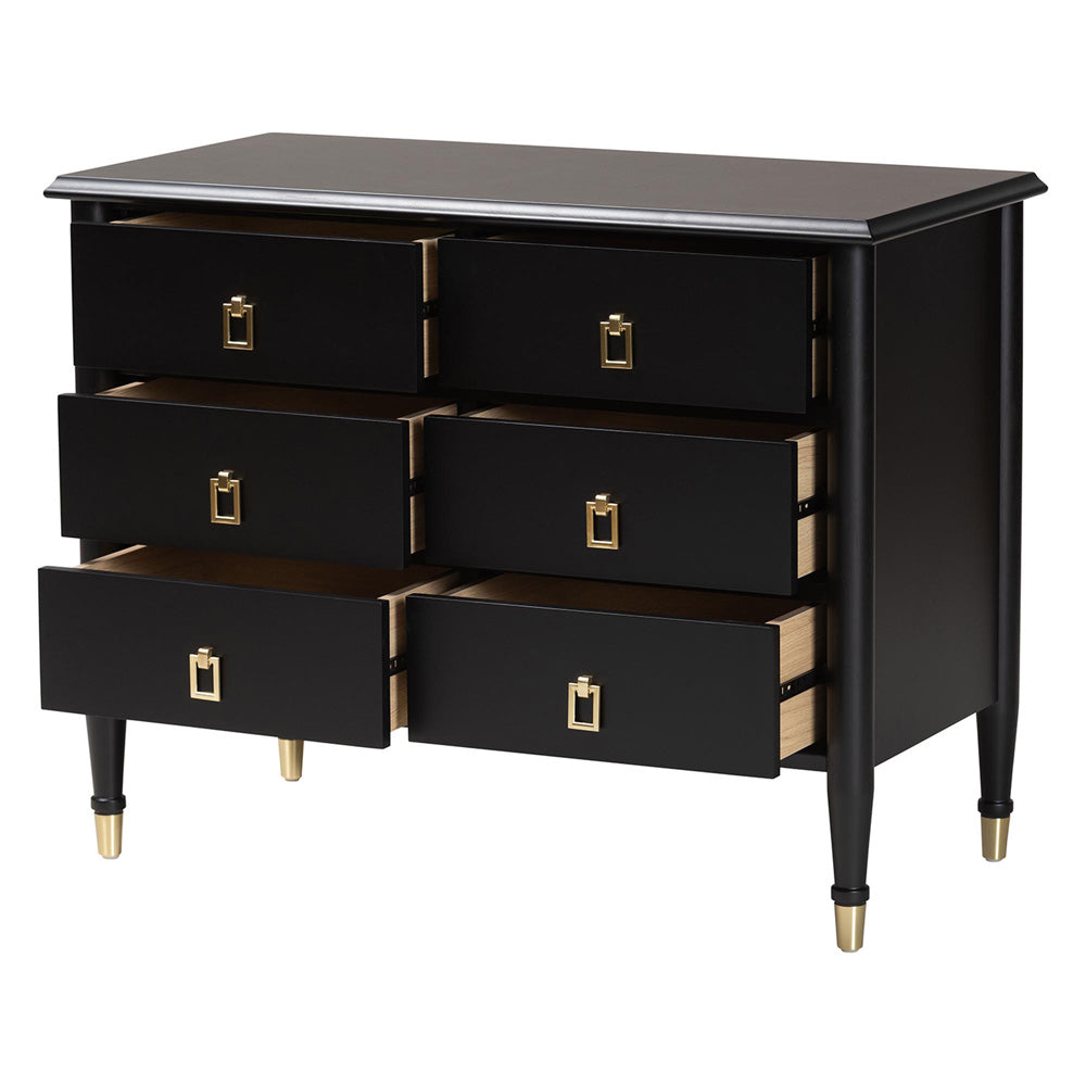 Baxton Studio - Tamra Chest in Black - SW8000-90CH6D-Black-Chest view 2