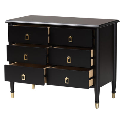 Baxton Studio - Tamra Chest in Black - SW8000-90CH6D-Black-Chest view 2
