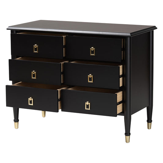 Baxton Studio - Tamra Chest in Black - SW8000-90CH6D-Black-Chest view 2