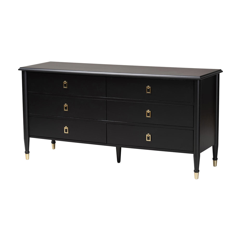 Baxton Studio - Tamra Dresser in Black - SW8000-90D6D-Black-Dresser view 1