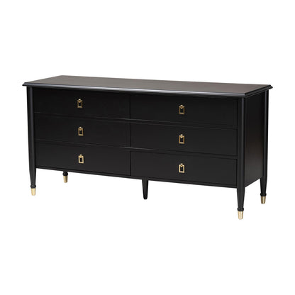 Baxton Studio - Tamra Dresser in Black - SW8000-90D6D-Black-Dresser view 1