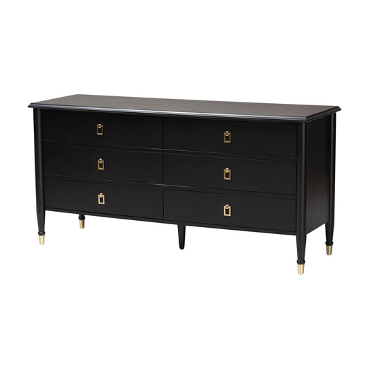 Baxton Studio - Tamra Dresser in Black - SW8000-90D6D-Black-Dresser view 1
