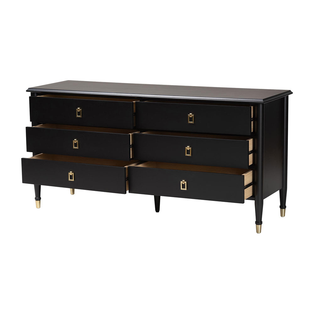Baxton Studio - Tamra Dresser in Black - SW8000-90D6D-Black-Dresser view 2