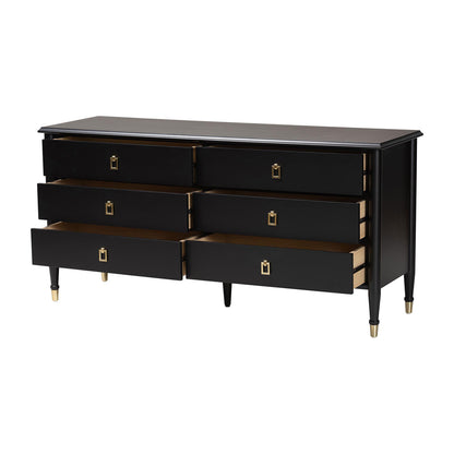 Baxton Studio - Tamra Dresser in Black - SW8000-90D6D-Black-Dresser view 2