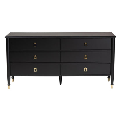 Baxton Studio - Tamra Dresser in Black - SW8000-90D6D-Black-Dresser view 3