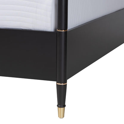 Baxton Studio - Tamra King Bedroom Set in Black - SW8650-Black-4PC King Poster Bedroom Set view 4