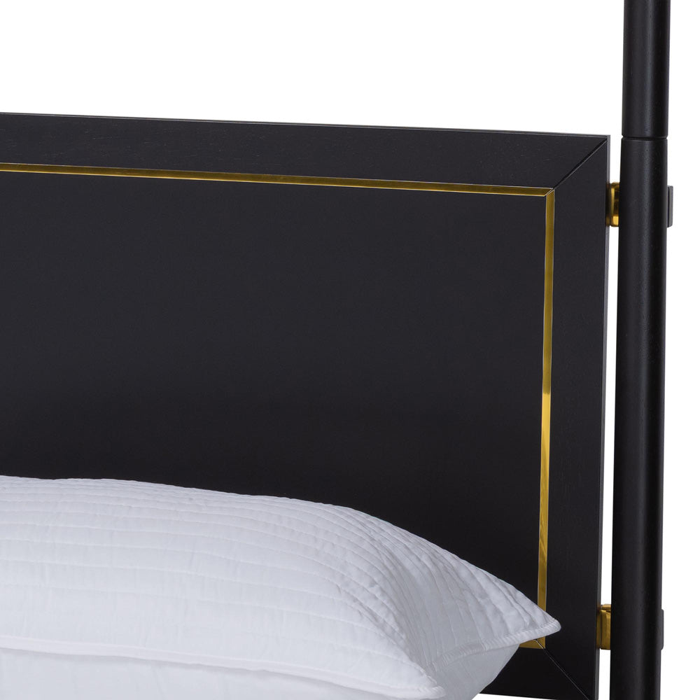 Baxton Studio - Tamra King Bedroom Set in Black - SW8650-Black-4PC King Poster Bedroom Set view 5