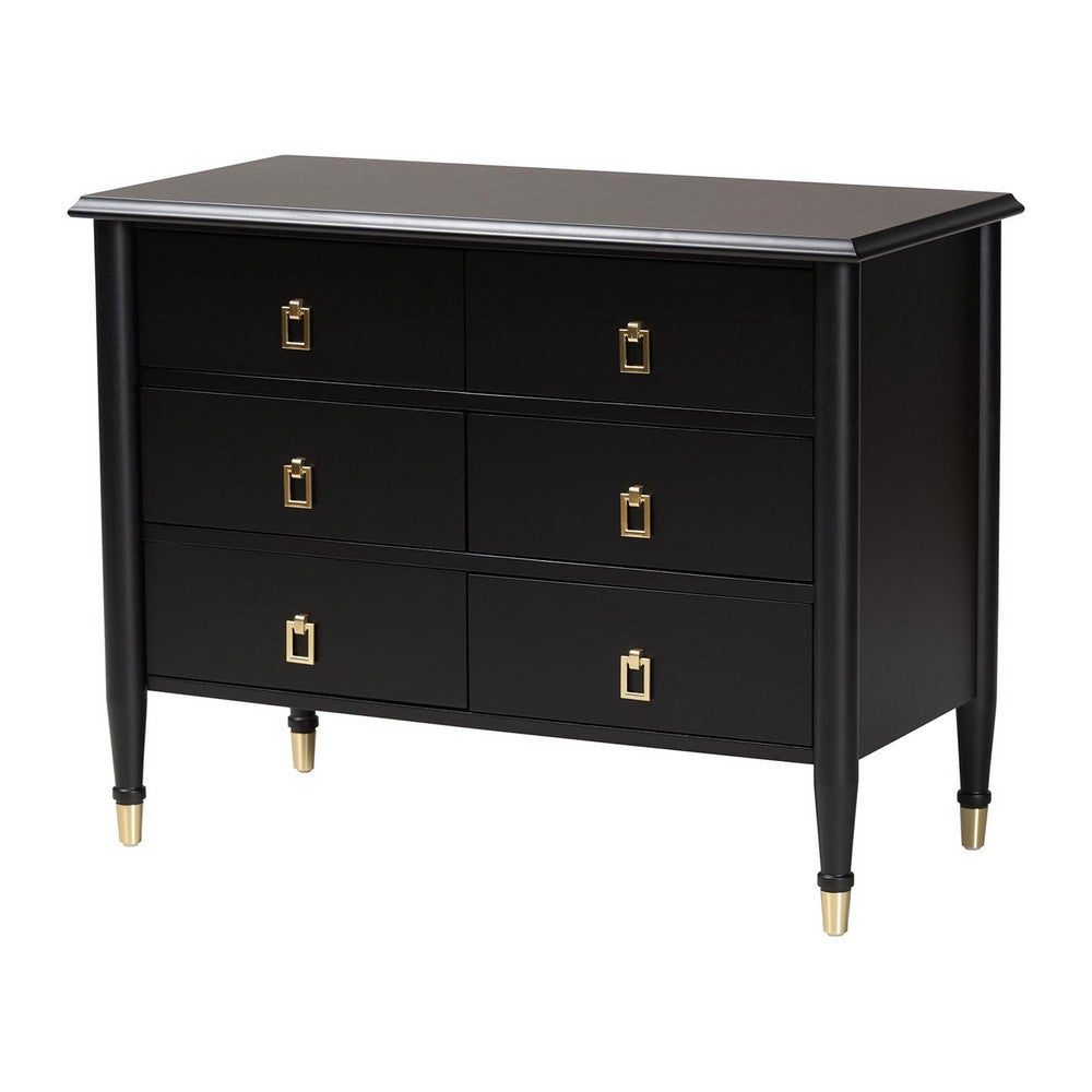 Baxton Studio - Tamra King Bedroom Set in Black - SW8650-Black-4PC King Poster Bedroom Set view 7
