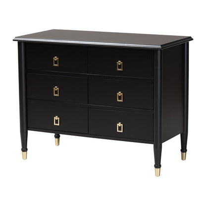 Baxton Studio - Tamra King Bedroom Set in Black - SW8650-Black-4PC King Poster Bedroom Set view 7