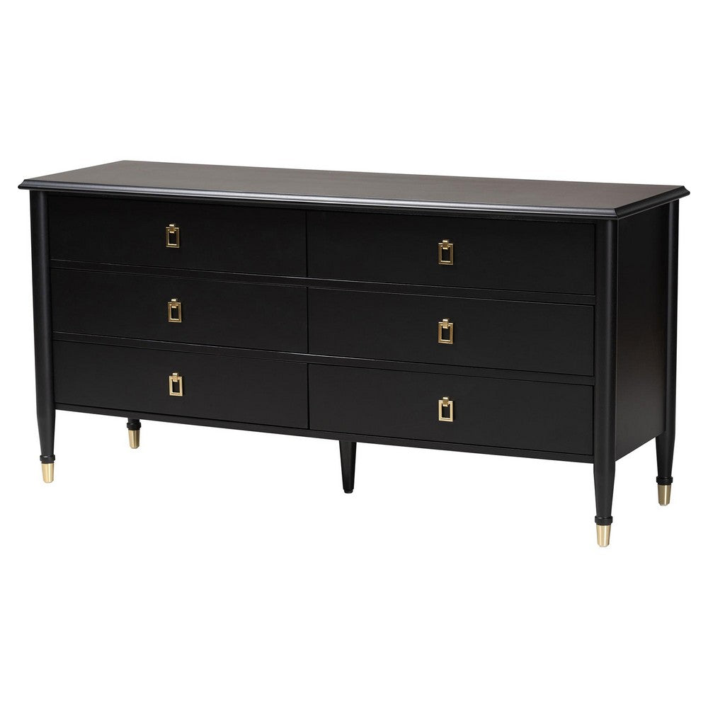Baxton Studio - Tamra King Bedroom Set in Black - SW8650-Black-4PC King Poster Bedroom Set view 8