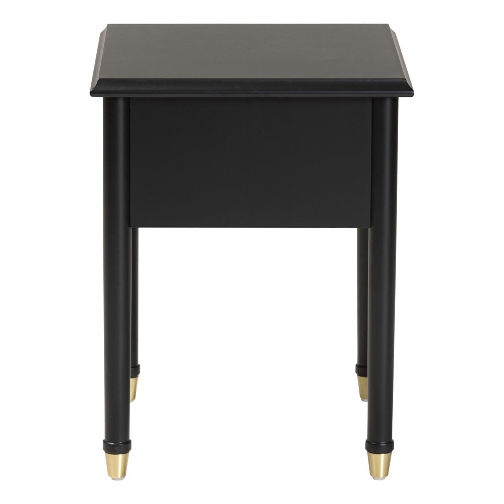 Baxton Studio - Tamra Nightstand in Black - SW8000-90NS-Black-Nightstand view 5