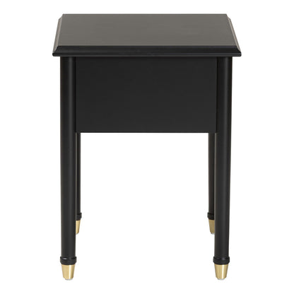 Baxton Studio - Tamra Nightstand in Black - SW8000-90NS-Black-Nightstand view 5