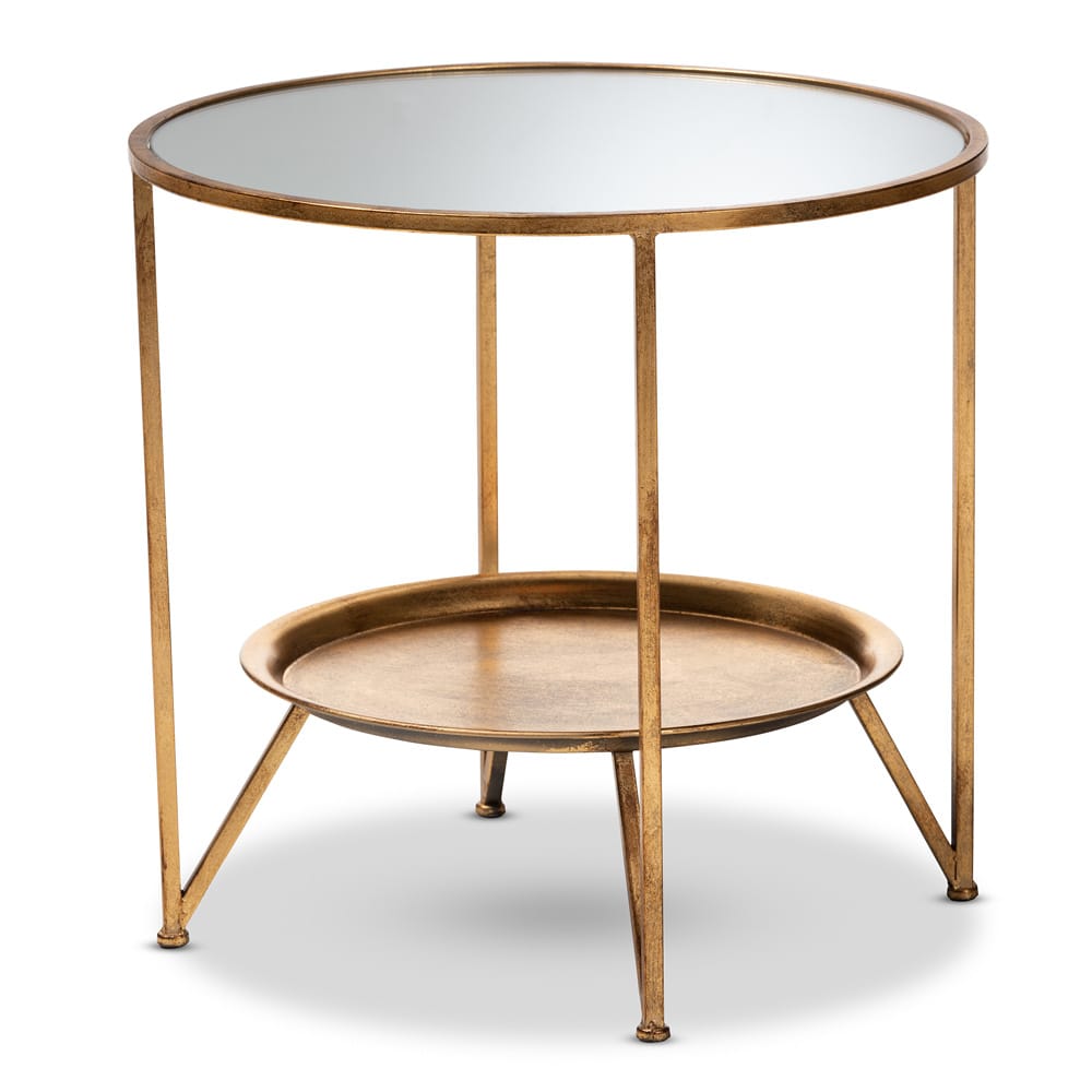 Baxton Studio - Tamsin End Table in Antique Gold - HE17T115-ET view 1