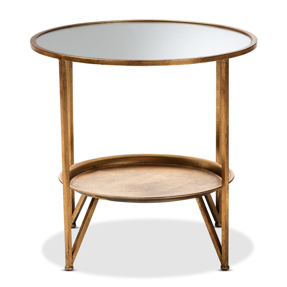Baxton Studio - Tamsin End Table in Antique Gold - HE17T115-ET view 2
