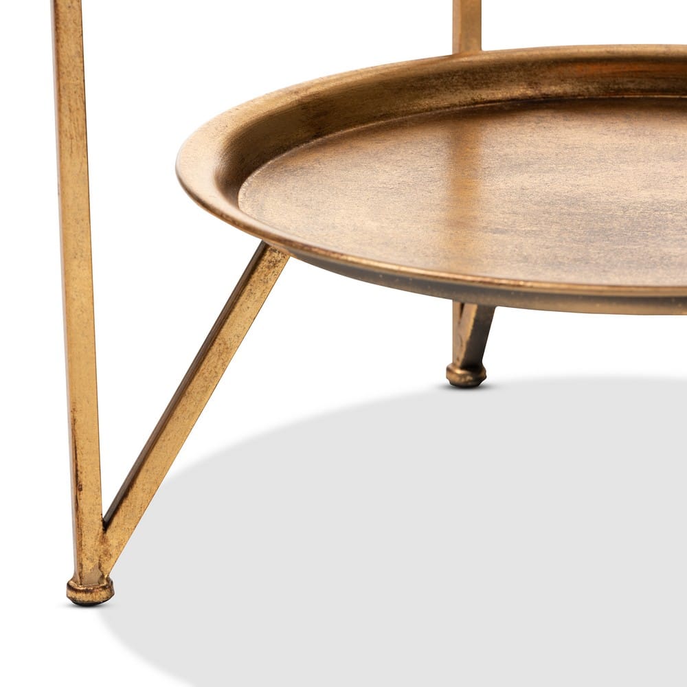 Baxton Studio - Tamsin End Table in Antique Gold - HE17T115-ET view 3