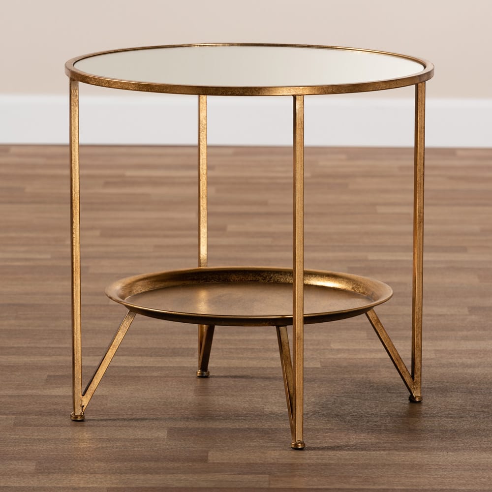 Baxton Studio - Tamsin End Table in Antique Gold - HE17T115-ET view 5