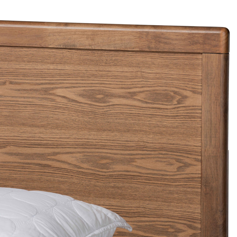 Baxton Studio - Tamsin King Size Bed in Ash Walnut - Tamsin-Ash Walnut-King view 6