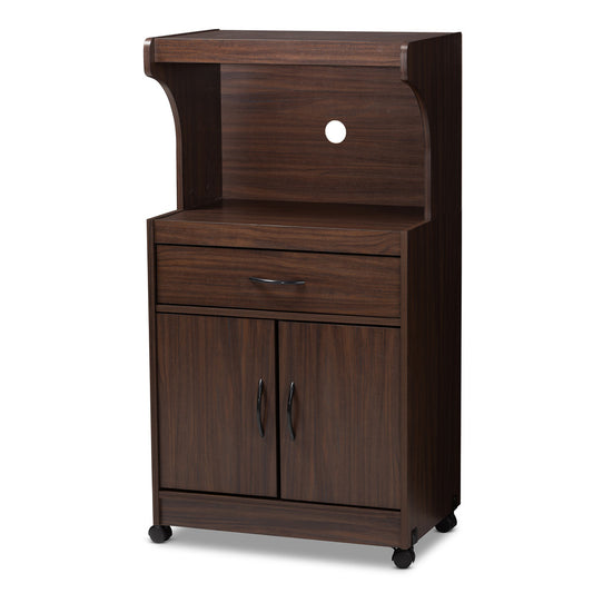 Baxton Studio - Tannis Kitchen Cabinet in Walnut Brown - WS883150-Dark Walnut view 1