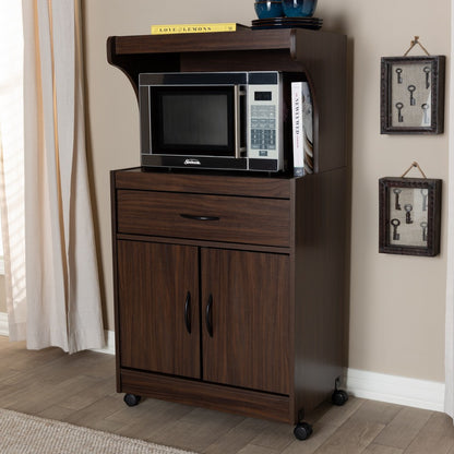 Baxton Studio - Tannis Kitchen Cabinet in Walnut Brown - WS883150-Dark Walnut view 7